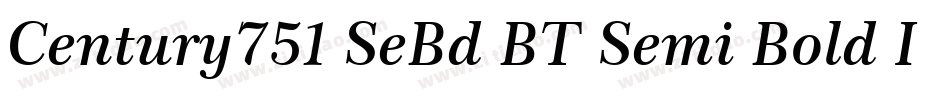 Century751 SeBd BT Semi Bold Italic字体转换